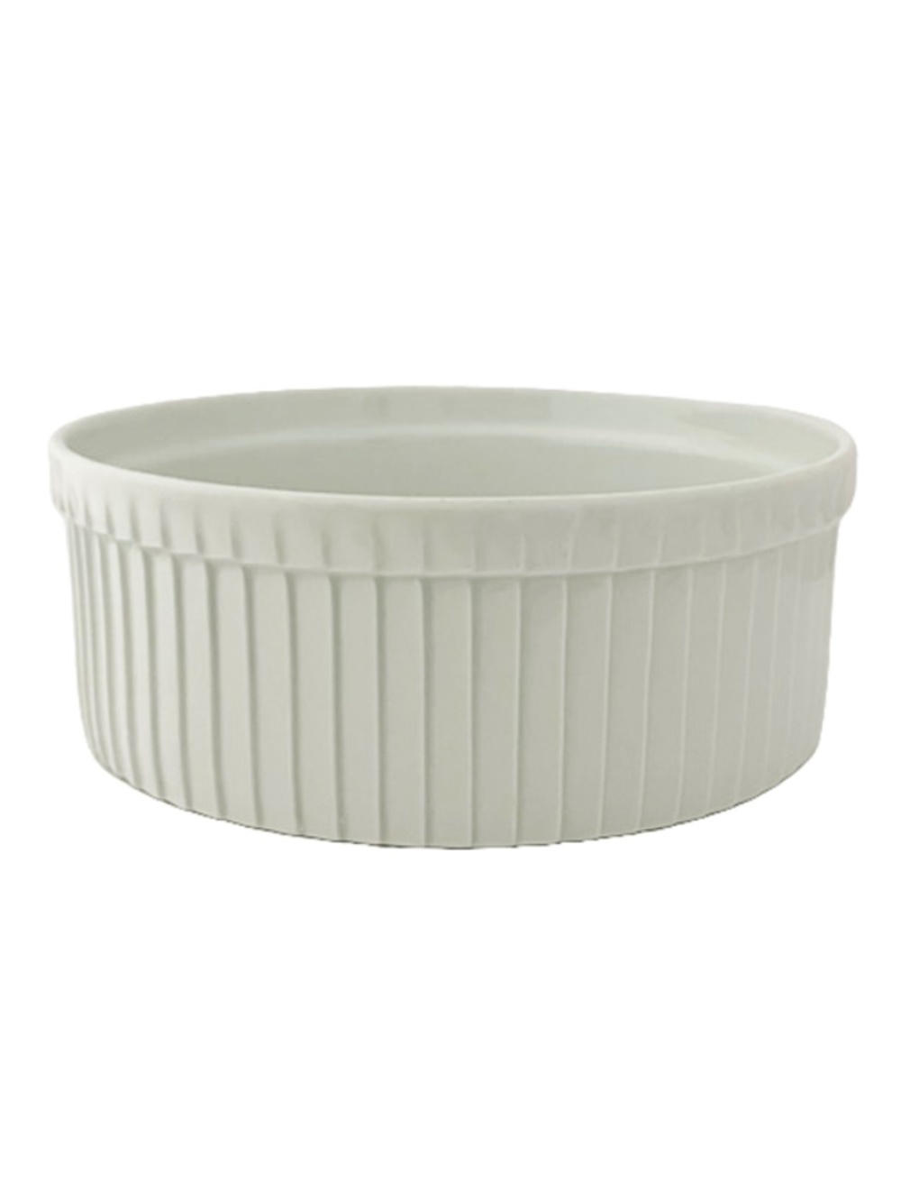 Pillivuyt France Classic White Pleated Souffle Culinaire Dish 7"